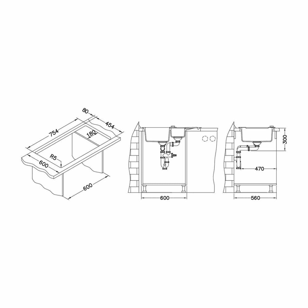 Композитна мивка Alveus Rock 70 сива 78x48 см