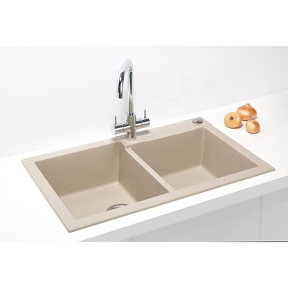Композитна мивка Alveus Rock 90 бежова 78x48 см