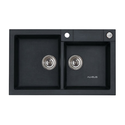 Alveus Rock 90 Composite Sink Black 78x48 cm