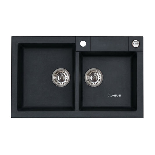 Alveus Rock 90 Composite Sink Black 78x48 cm