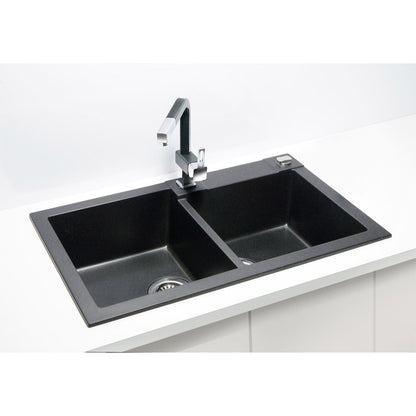 Alveus Rock 90 Composite Sink Black 78x48 cm