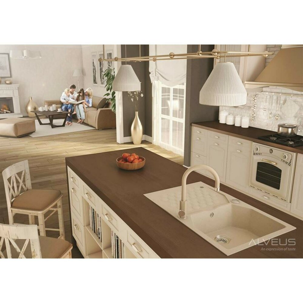 Чиния композит Alveus Sensual 30 Pebble металик 85x52 см