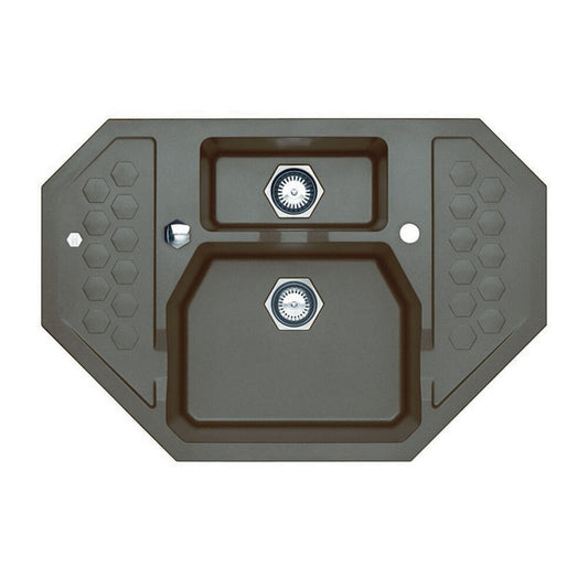 Alveus Sensual 60 Composite Sink Chocolate Brown 90x61 cm