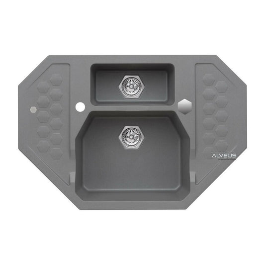 Alveus Sensual 60 Steel Metallic Composite Sink 90x61 cm
