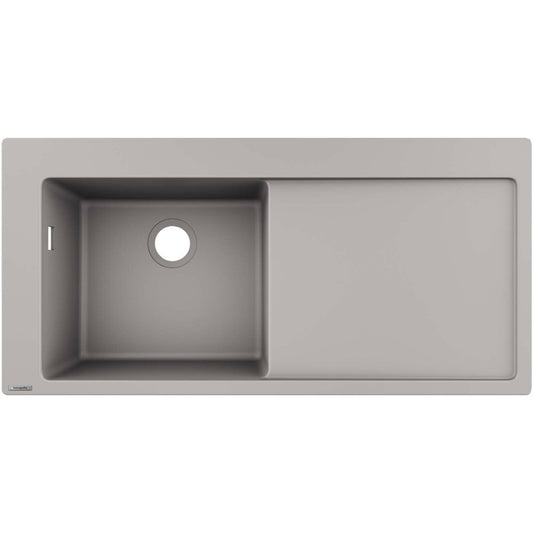Composite Sink Grey Hansgrohe S51 SilicaTec 105x51 cm