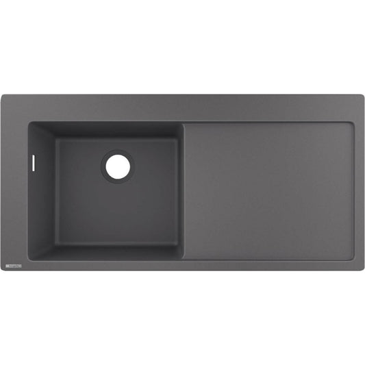 Composite Sink Dark Grey Hansgrohe S51 SilicaTec 105x51 cm