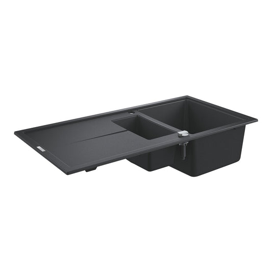 Grohe K400 composite sink 100x50.1 cm black with 2 bowls