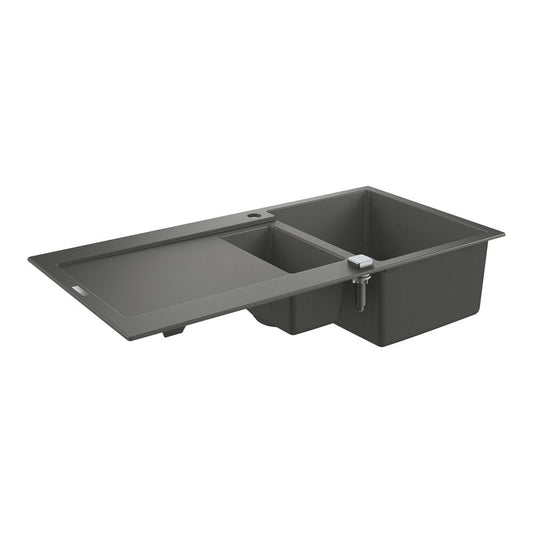 Grohe K500 Composite Sink 100x50.1 cm Gray with 2 Bowls