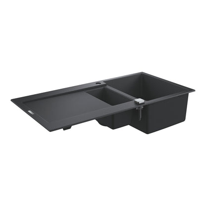 Grohe K500 Composite Sink 100x50.1 cm Black with 2 Bowls