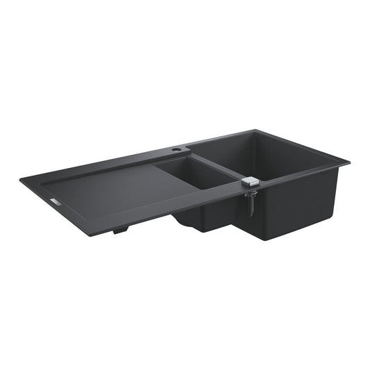 Grohe K500 Composite Sink 100x50.1 cm Black with 2 Bowls