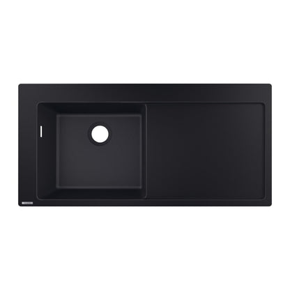 Hansgrohe S51 SilicaTec Composite Sink Left Black Graphite 105x51 cm