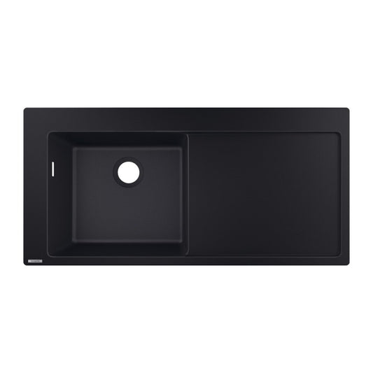 Hansgrohe S51 SilicaTec Composite Sink Left Black Graphite 105x51 cm