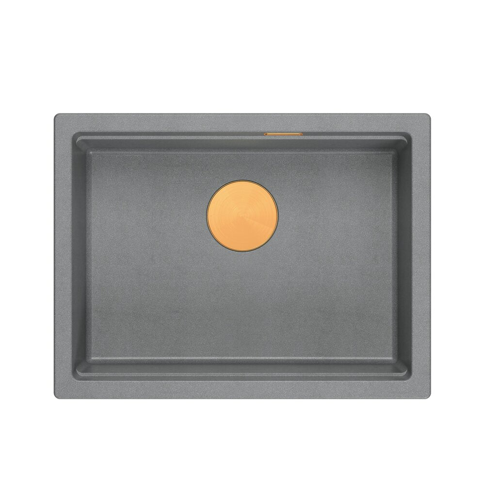 Quadron Logan 100 Composite Sink Under Counter Gray - Copper 59.5x45.1 cm