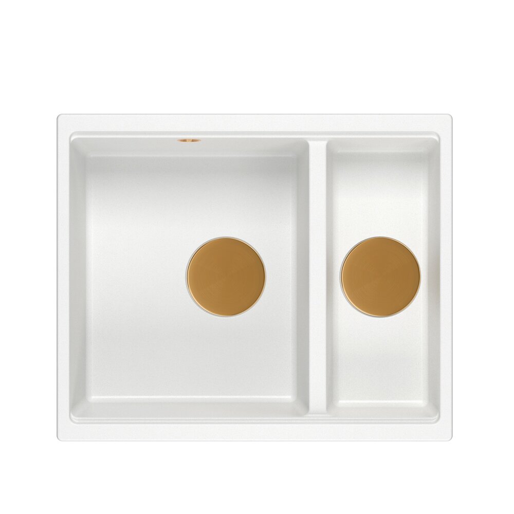 Подмонтируема мивка Quadron Logan 150 бяла - медна 56x46 см
