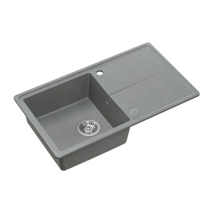 Вградена композитна мивка Quadron Pop Tony 111 сива 78x45 cm