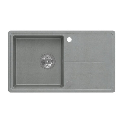 Вградена композитна мивка Quadron Pop Tony 111 сива 78x45 cm