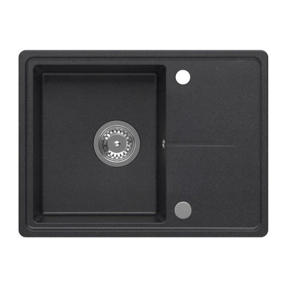 Вградена композитна мивка Quadron Pop Tony 116 черна точкова 60x45 cm