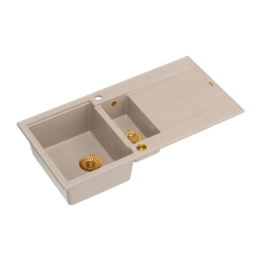 Вградена композитна мивка Quadron Unique Evan 156 беж - мед 100x50 cm