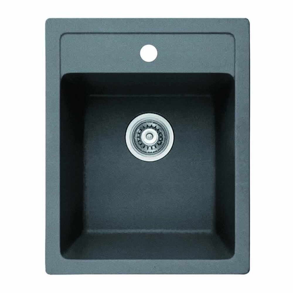 Композитна мивка Inter Ceramic гранитен финиш 40x50 см с отвор за батерия