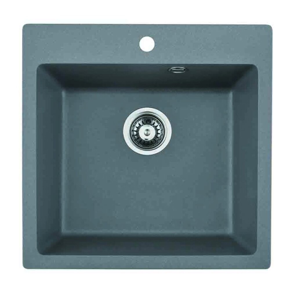 Композитна мивка Inter Ceramic с гранитен финиш 50x50 cm с отвор за батерия