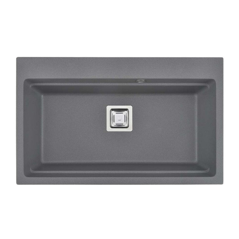 Композитна мивка Inter Ceramic с гранитен финиш сив 78x48 cm