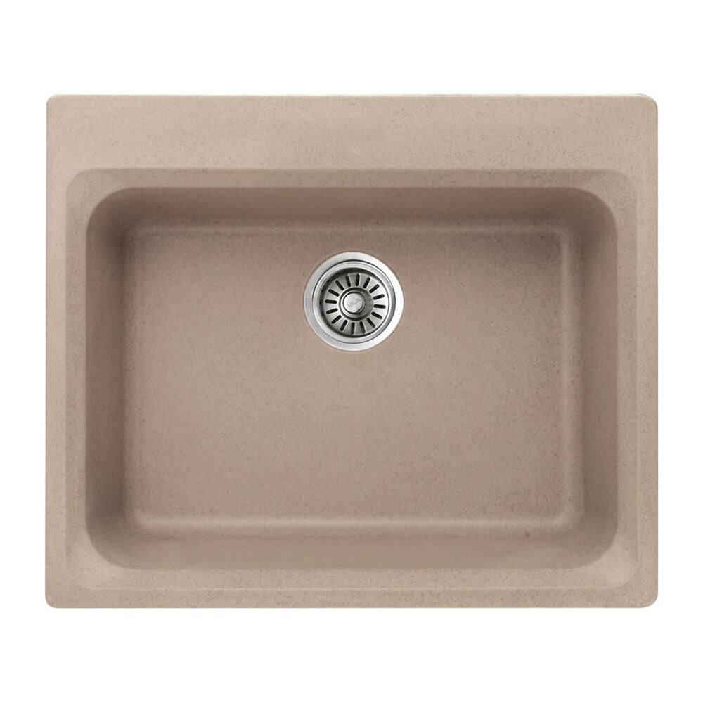 Композитна мивка Inter Ceramic с гранитен финиш пясък 62x52cm без отцеждане