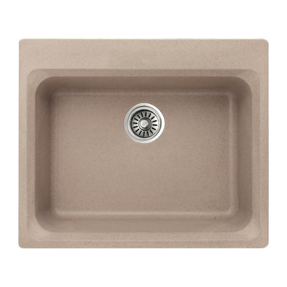 Композитна мивка Inter Ceramic с гранитен финиш пясък 62x52cm без отцеждане