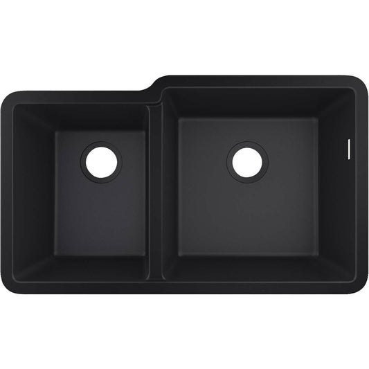 Composite Sink Graphite Black Hansgrohe S51 SilicaTec 82x48.5 cm