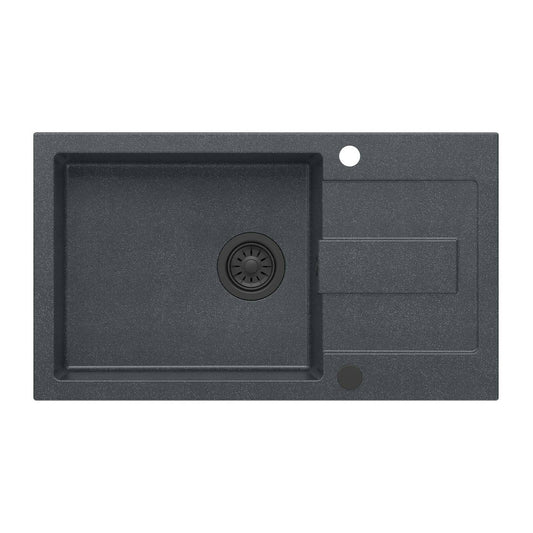 Quadron Pop Christian 136 XL Composite Sink Black - Black Dotted 78x45 cm