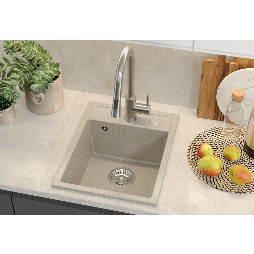 Quadron Pop Johnny 90 Beige Undermount Sink 39x50 cm