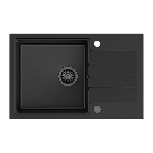 Quadron Pop Peter 111 Carbon Black Undermount Sink 78x50 cm