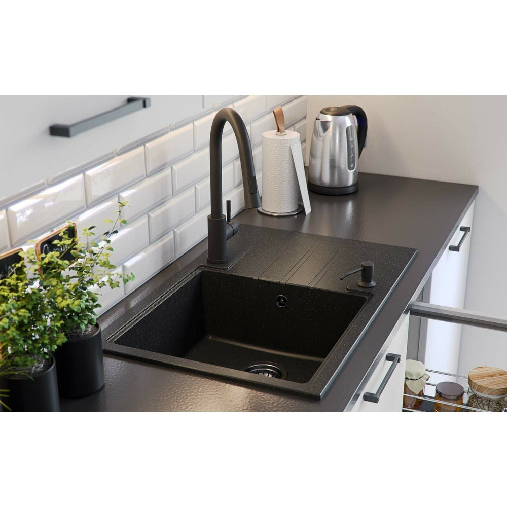 Quadron Pop Peter 111 Carbon Black Undermount Sink 78x50 cm