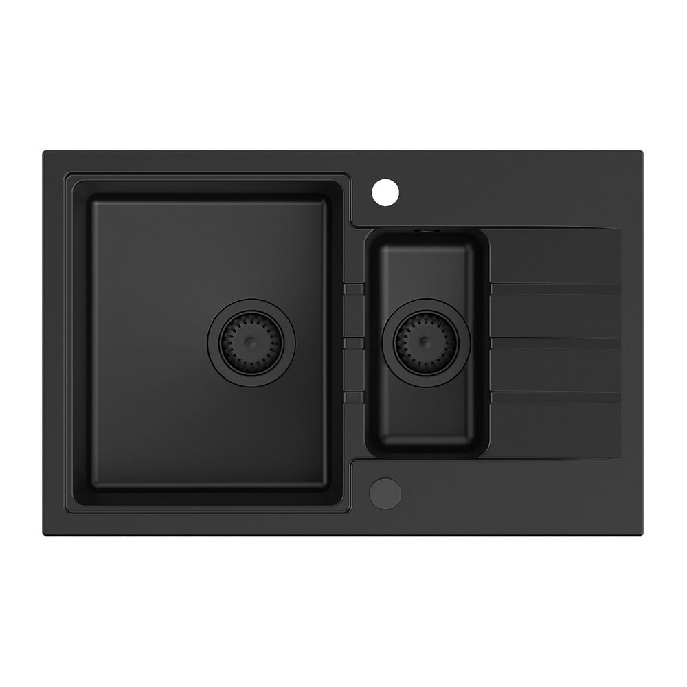 Quadron Pop Peter 156 Black Carbon Composite Sink 78x50 cm