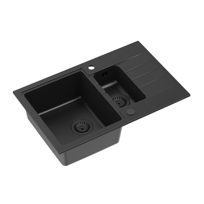Quadron Pop Peter 156 Black Carbon Composite Sink 78x50 cm