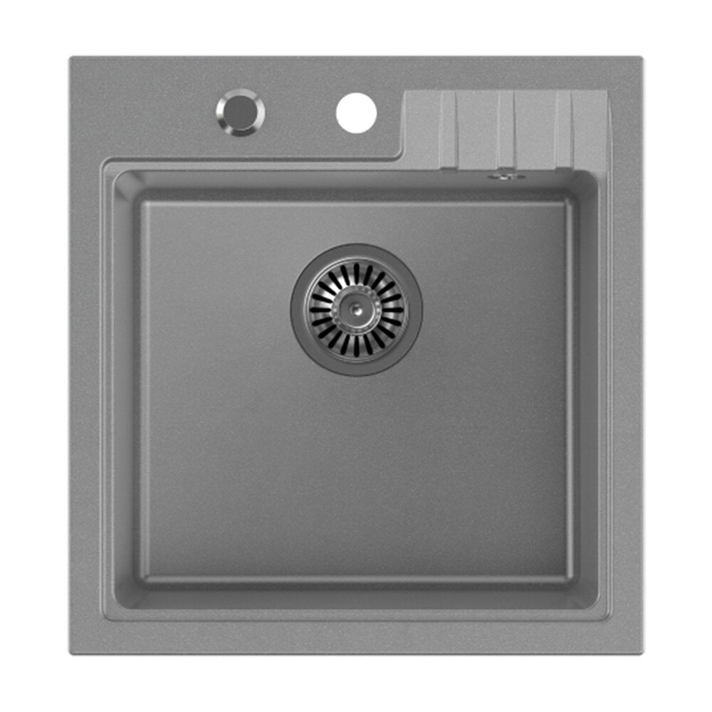 Интегрирана композитна мивка Quadron Pop Peter 110 сив 50x52 см