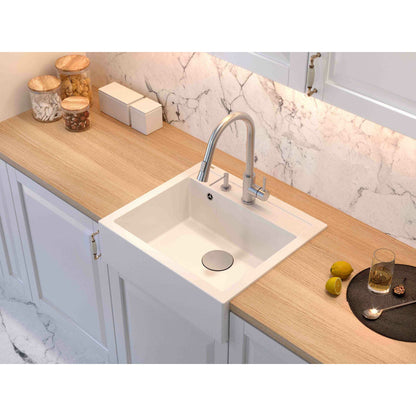 Quadron Unique Bill 110 White - Gold Undermount Sink 60x54 cm