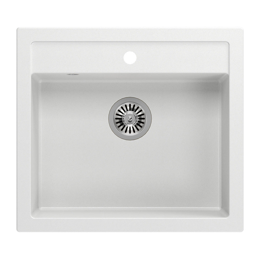 Quadron Unique Bill 110 White - Inox Undermount Sink 60x54 cm