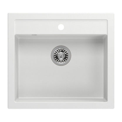 Quadron Unique Bill 110 White - Inox Undermount Sink 60x54 cm