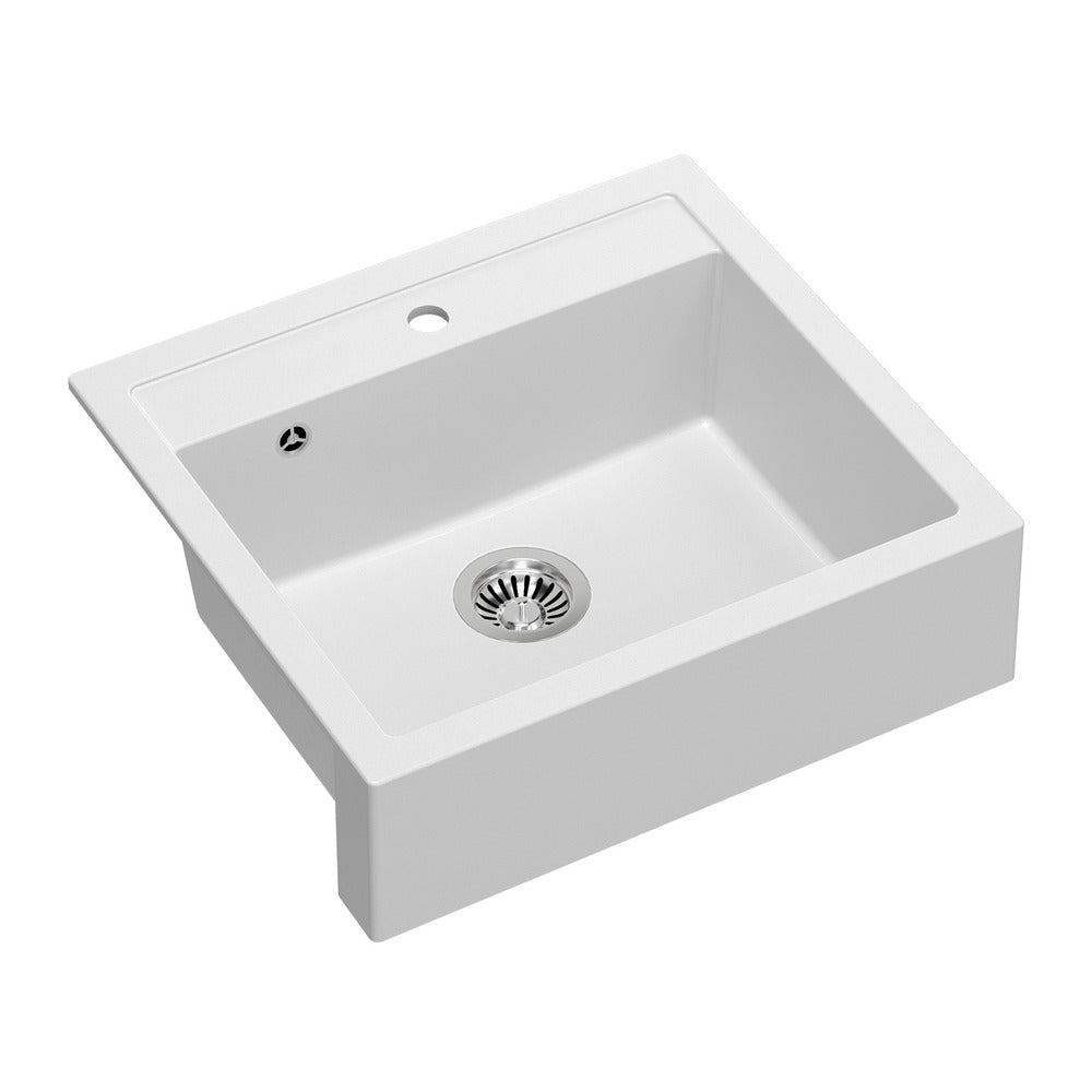 Quadron Unique Bill 110 White - Inox Undermount Sink 60x54 cm
