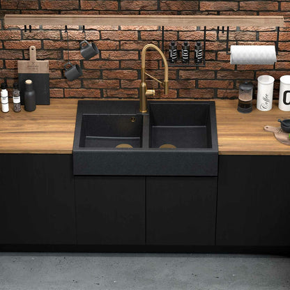 Quadron Unique Bill 120 Carbon Black Undermount Sink 90x62 cm