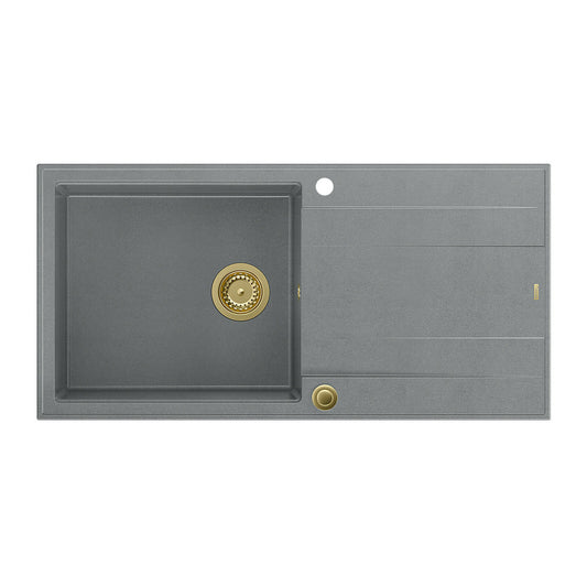 Quadron Unique Evan 146 XL Composite Sink Gray - Gold 100x50 cm