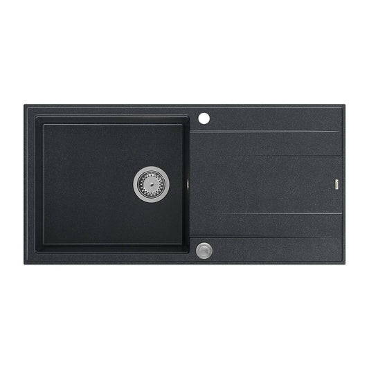 Quadron Unique Evan 146 XL Composite Sink Black Diamond - Stainless Steel 100x50 cm