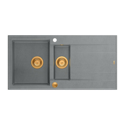 Quadron Unique Evan 156 Gray - Copper Composite Sink 100x50 cm