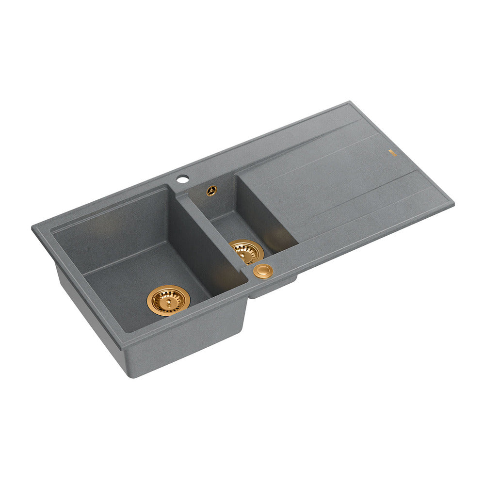 Quadron Unique Evan 156 Gray - Copper Composite Sink 100x50 cm