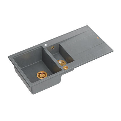 Quadron Unique Evan 156 Gray - Copper Composite Sink 100x50 cm