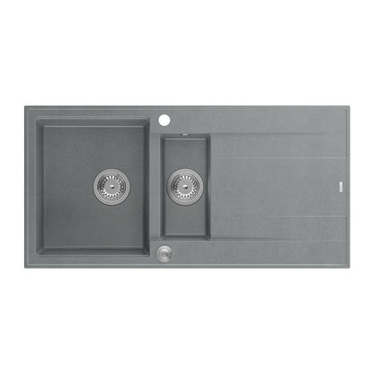 Quadron Unique Evan 156 Gray - Stainless Steel Composite Sink 100x50 cm