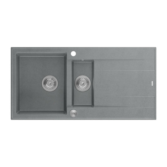 Quadron Unique Evan 156 Gray - Stainless Steel Composite Sink 100x50 cm