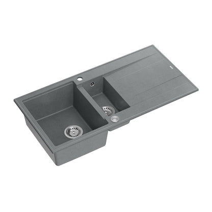 Quadron Unique Evan 156 Gray - Stainless Steel Composite Sink 100x50 cm