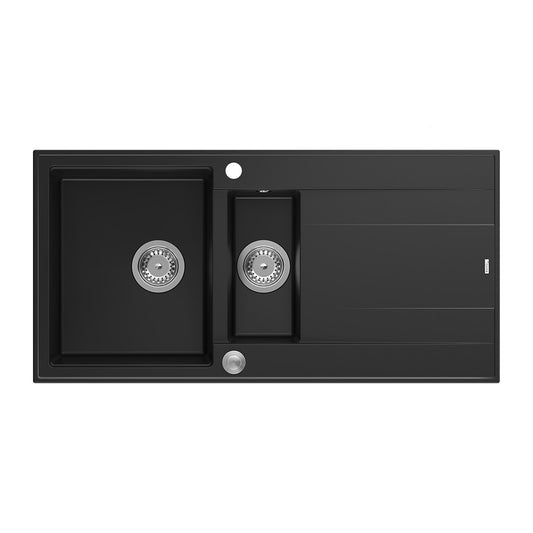 Quadron Unique Evan 156 Black Carbon - Stainless Steel Composite Sink 100x50 cm