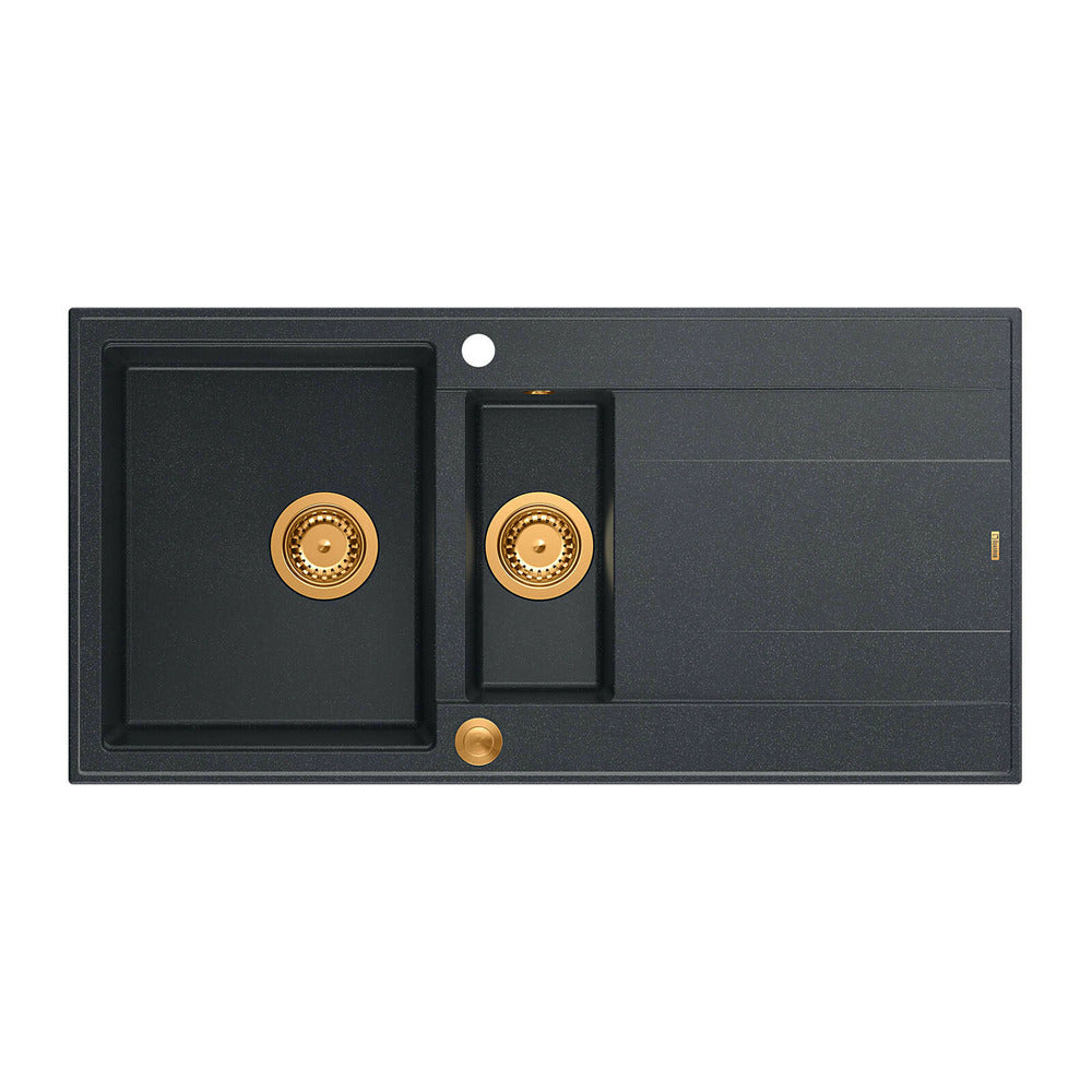Quadron Unique Evan 156 Black Diamond - Copper Composite Sink 100x50 cm